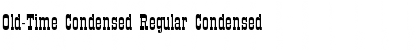 Old-Time Condensed Font