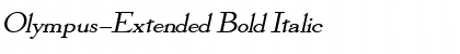 Olympus-Extended Bold Italic Font