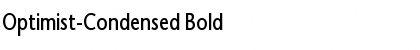 Optimist-Condensed Bold Font