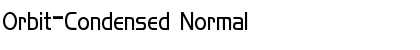 Orbit-Condensed Normal Font