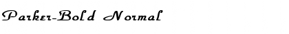 Parker-Bold Normal Font