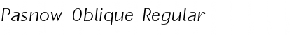 Pasnow Oblique Regular Font