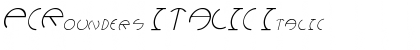 PCRounders ITALIC Italic Font