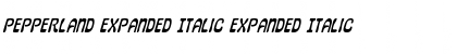 Pepperland Expanded Italic Expanded Italic Font