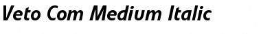Veto Com Medium Italic Font