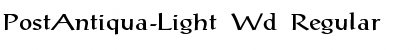 PostAntiqua-Light Wd Regular Font