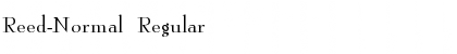 Download Reed-Normal Font Download Reed-Normal Font