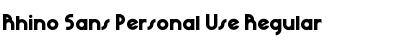 Download Rhino Sans Personal Use Font Download Rhino Sans Personal Use Font