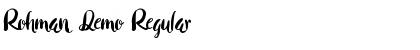 Download Rohman Demo Font Download Rohman Demo Font