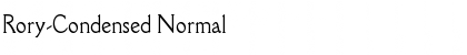 Rory-Condensed Normal Font