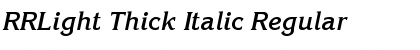 Download RRLight Thick Italic Font