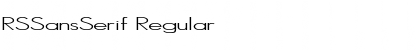 RSSansSerif Regular Font