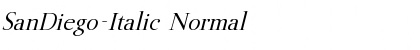 SanDiego-Italic Normal Font