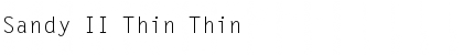 Sandy II Thin Font