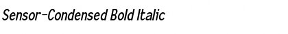 Sensor-Condensed Bold Italic Font