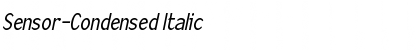 Sensor-Condensed Italic Font