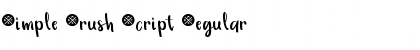 Simple Brush Script Font