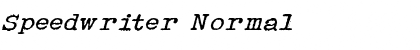 Speedwriter Normal Font