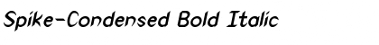 Spike-Condensed Bold Italic Font