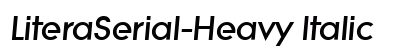 LiteraSerial-Heavy Italic preview