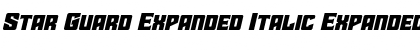 Star Guard Expanded Italic Font