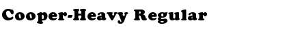 Cooper-Heavy Regular Font