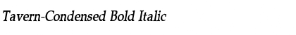 Tavern-Condensed Bold Italic Font
