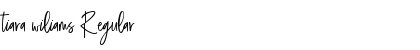 Download tiara wiliams Font Download tiara wiliams Font