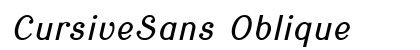 CursiveSans Oblique