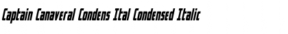 Captain Canaveral Condens Ital Condensed Italic Font
