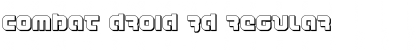 Combat Droid 3D Font