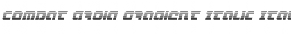 Download Combat Droid Gradient Italic Font