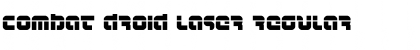 Combat Droid Laser Font