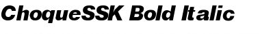 ChoqueSSK Bold Italic Font