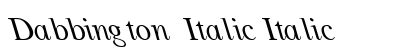 Dabbington  Italic Italic