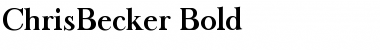 ChrisBecker Bold Font