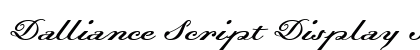 Dalliance Script Display Italic Regular preview