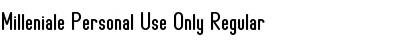 Milleniale Personal Use Only Font