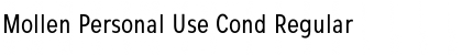 Mollen Personal Use Cond Font