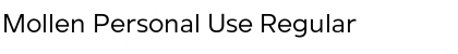 Mollen Personal Use Font