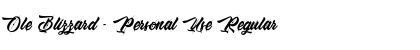 Download Ole Blizzard - Personal Use Font