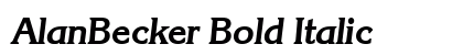 AlanBecker Bold Italic Preview