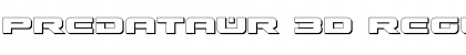 Predataur 3D Regular Font