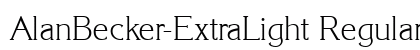 AlanBecker-ExtraLight Regular preview