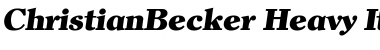 ChristianBecker-Heavy Italic Font