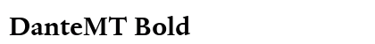 DanteMT Bold preview