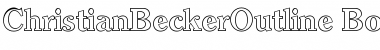 ChristianBeckerOutline Bold Font