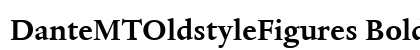 DanteMTOldstyleFigures Bold preview