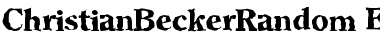 ChristianBeckerRandom-ExtraBol d-Regular Font