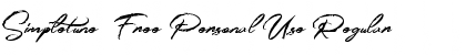 Simpletune  Free Personal Use Font